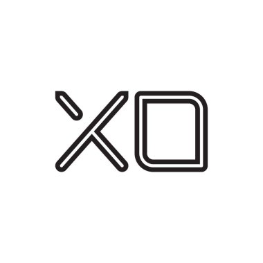 xo ilk harf vektör logo simgesi