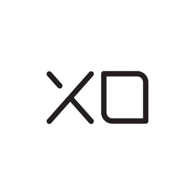 xo ilk harf vektör logo simgesi