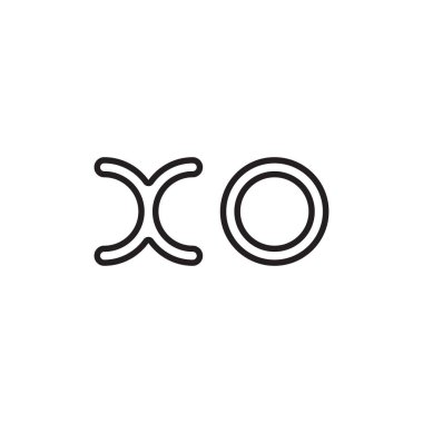 xo ilk harf vektör logo simgesi