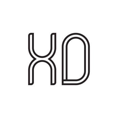 xo ilk harf vektör logo simgesi