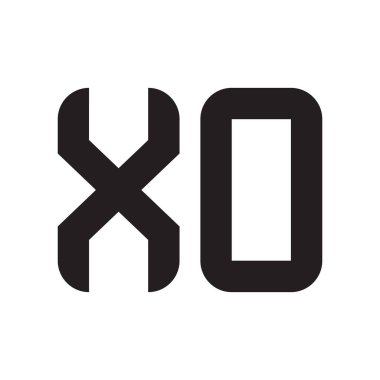 xo ilk harf vektör logo simgesi