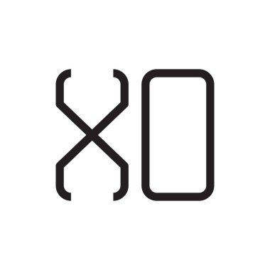 xo ilk harf vektör logo simgesi