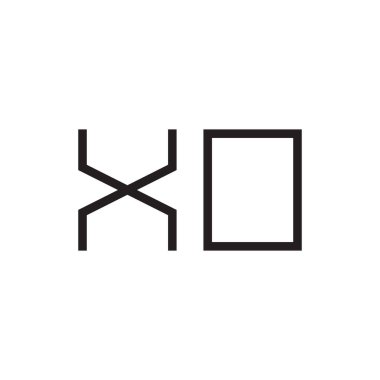 xo ilk harf vektör logo simgesi