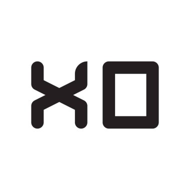 xo ilk harf vektör logo simgesi