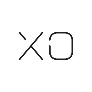 xo ilk harf vektör logo simgesi