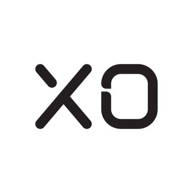 xo ilk harf vektör logo simgesi