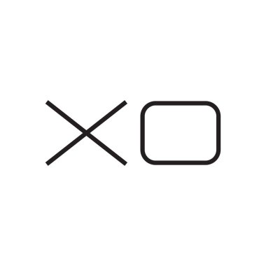 xo ilk harf vektör logo simgesi