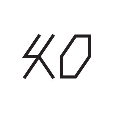 xo ilk harf vektör logo simgesi