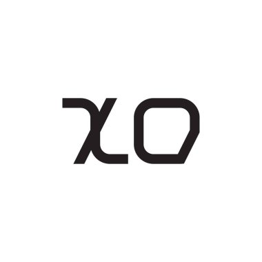 xo ilk harf vektör logo simgesi