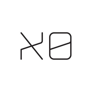 xo ilk harf vektör logo simgesi