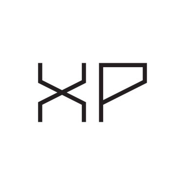 xp ilk harf vektör logo simgesi