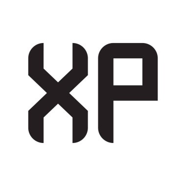 xp ilk harf vektör logo simgesi