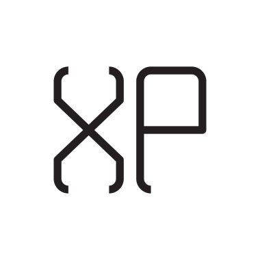 xp ilk harf vektör logo simgesi