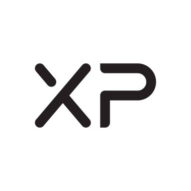 xp ilk harf vektör logo simgesi