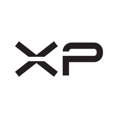 xp ilk harf vektör logo simgesi