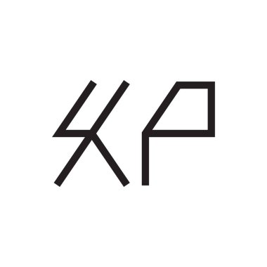 xp ilk harf vektör logo simgesi