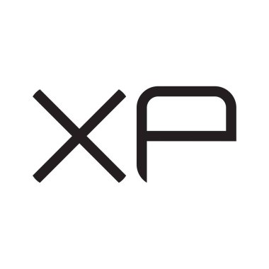 xp ilk harf vektör logo simgesi