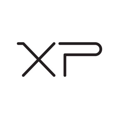 xp ilk harf vektör logo simgesi