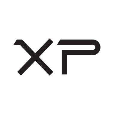 xp ilk harf vektör logo simgesi