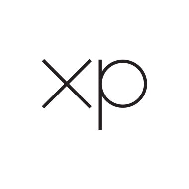 xp ilk harf vektör logo simgesi