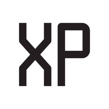 xp ilk harf vektör logo simgesi