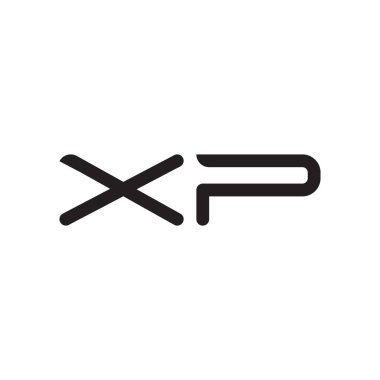 xp ilk harf vektör logo simgesi