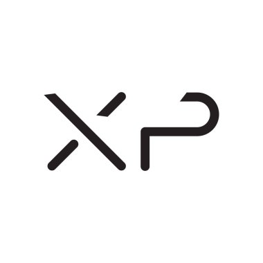 xp ilk harf vektör logo simgesi