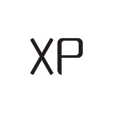 xp ilk harf vektör logo simgesi