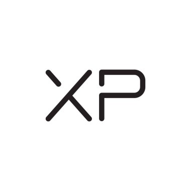 xp ilk harf vektör logo simgesi