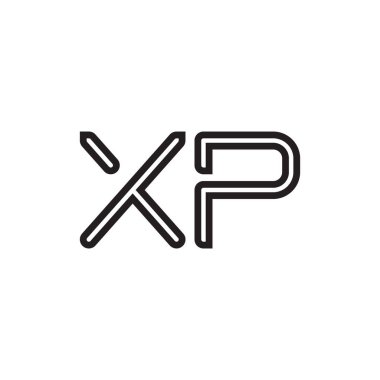 xp ilk harf vektör logo simgesi