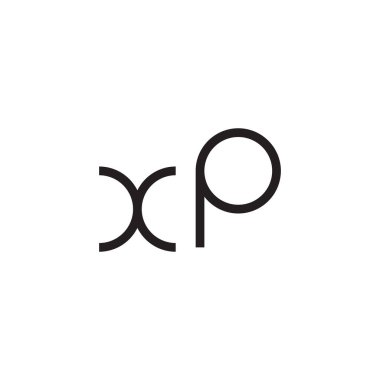xp ilk harf vektör logo simgesi