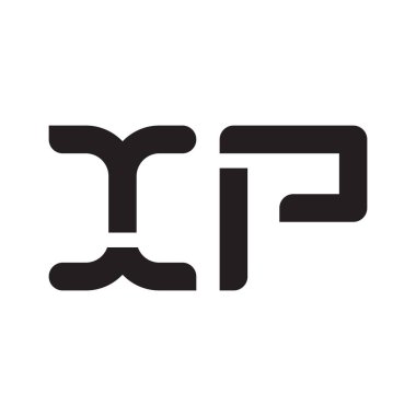 xp ilk harf vektör logo simgesi