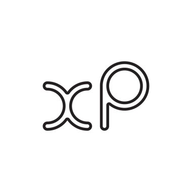 xp ilk harf vektör logo simgesi