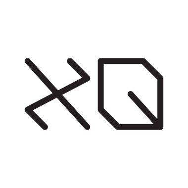 xq ilk harf vektör logo simgesi