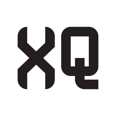 xq ilk harf vektör logo simgesi
