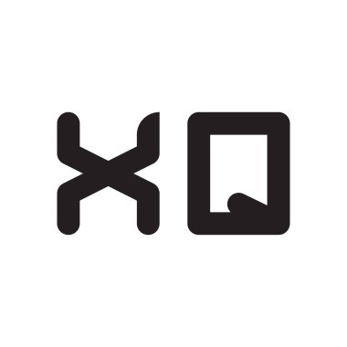 xq ilk harf vektör logo simgesi