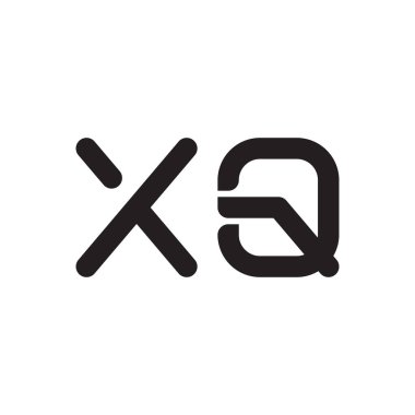 xq ilk harf vektör logo simgesi