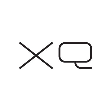 xq ilk harf vektör logo simgesi