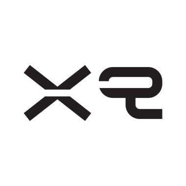 xq ilk harf vektör logo simgesi