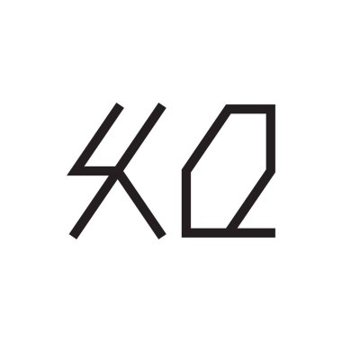 xq ilk harf vektör logo simgesi