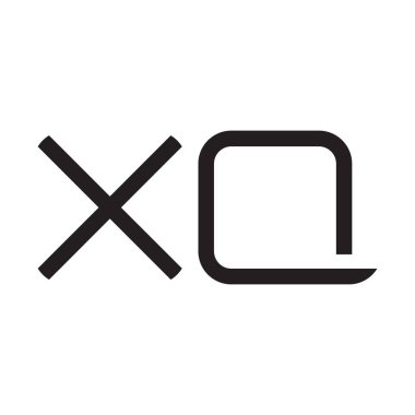 xq ilk harf vektör logo simgesi