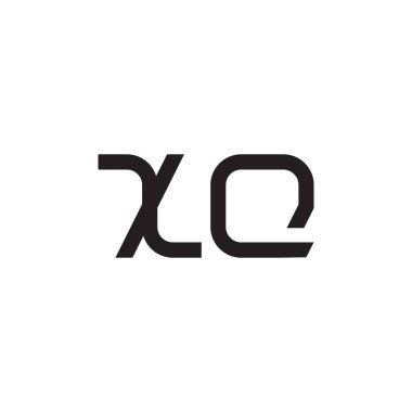 xq ilk harf vektör logo simgesi