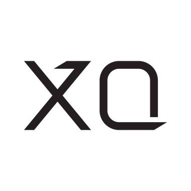 xq ilk harf vektör logo simgesi