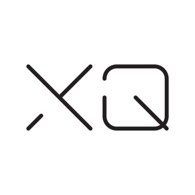 xq ilk harf vektör logo simgesi