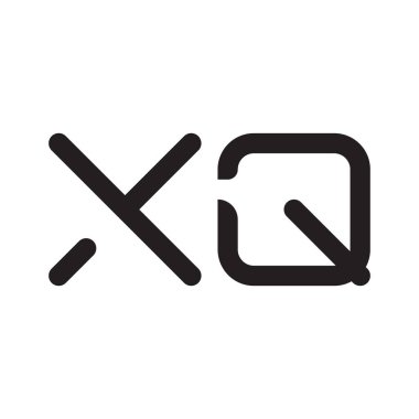 xq ilk harf vektör logo simgesi