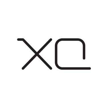 xq ilk harf vektör logo simgesi