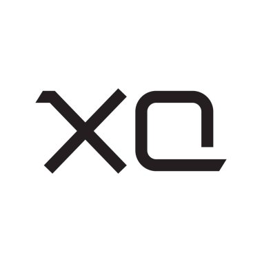 xq ilk harf vektör logo simgesi