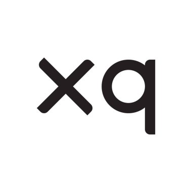 xq ilk harf vektör logo simgesi