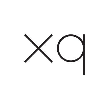 xq ilk harf vektör logo simgesi