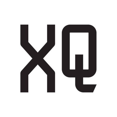 xq ilk harf vektör logo simgesi